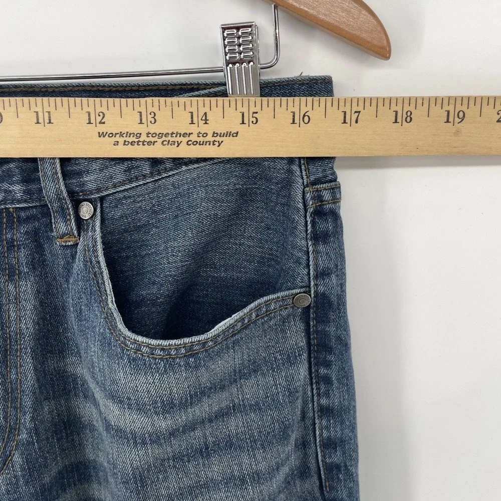 Brooks Brothers Jeans Mens 36 (FITS 33x29) Straight Faded Whiskered Denim Preppy